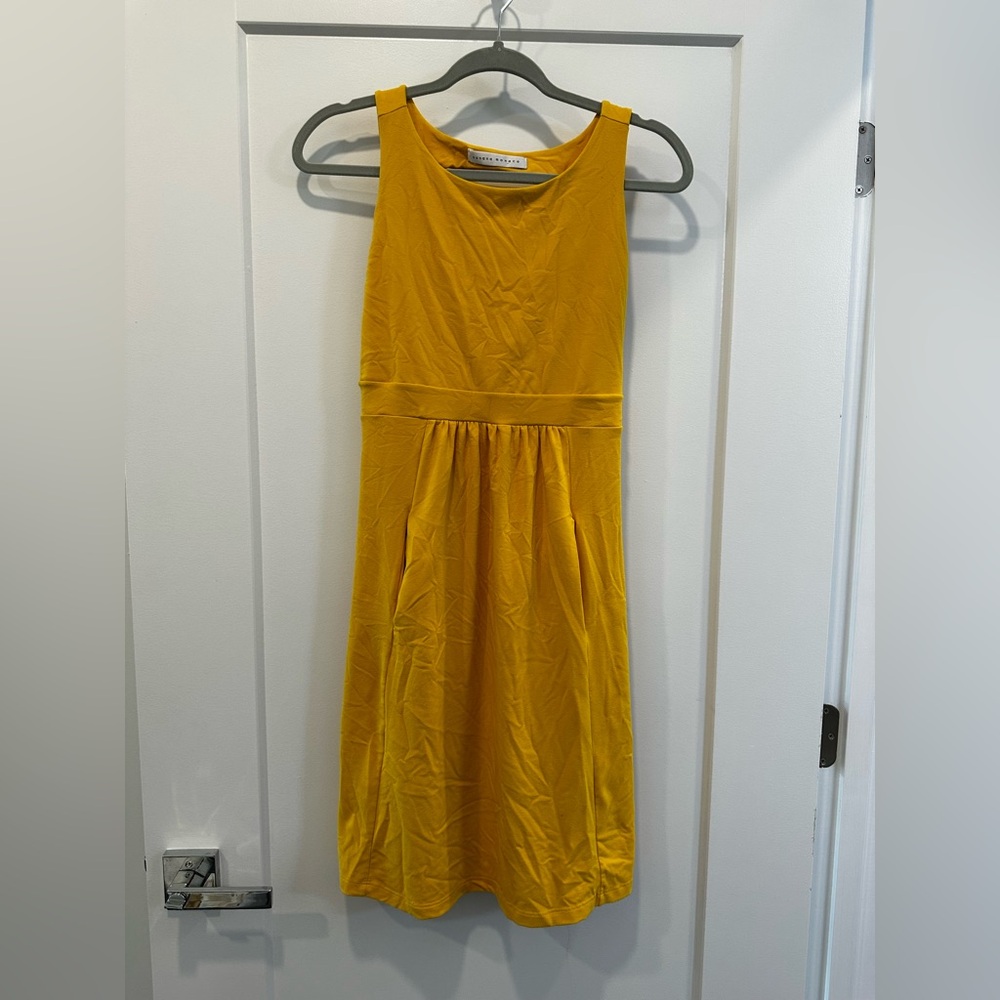 Susana Monaco Yellow Sleeveless Dress with pockets